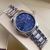 LONGINES-main-de-la-main de lentreprise Romantic Watchmaker Series Lady Wristwatch Automatic Machinery Blue Disc Insert Drilling Scale Watch