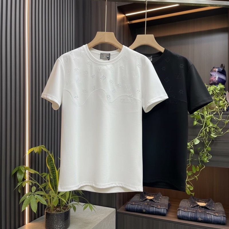 Hong Kong Lv K Summer Men's American Fashion Trendy Light Luxury Shenzhen Nanyou Brand High-Quality Replica Embroidered Short-Sleeve T-Shirt Hong Kong Lv K Summer Men's American Fashion Trendy Light Luxury Shenzhen Nanyou Brand High-Quality Replica Embroidered Short-Sleeve T-Shirt