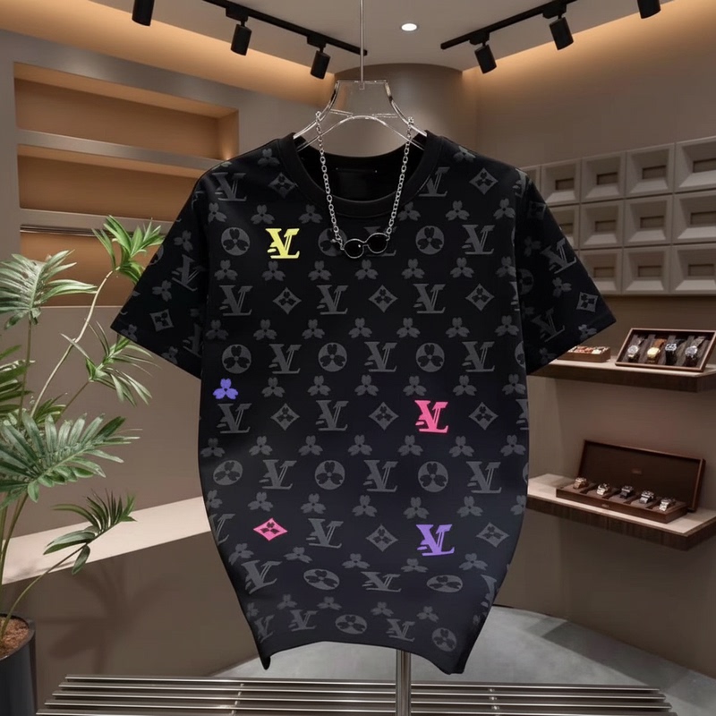 Hong Kong Lv K Summer Men's High-End Design Classic Light Luxury Shenzhen Nanyou Brand High-Quality Replica Casual Short-Sleeve T-Shirt Hong Kong Lv K Summer Men's High-End Design Classic Light Luxury Shenzhen Nanyou Brand High-Quality Replica Casual Short-Sleeve T-Shirt