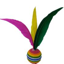 Board badminton three-hair ball big head foam ball head rainbow ball board badminton racket cricket racket ball 5 pack