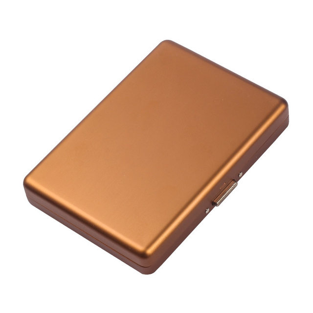 10cm Extended Length Thick Medium-Thin Cigarette Case with Business Card Holder, Creative Multifunctional Aluminum Alloy Portable Metal Cigarette Box
