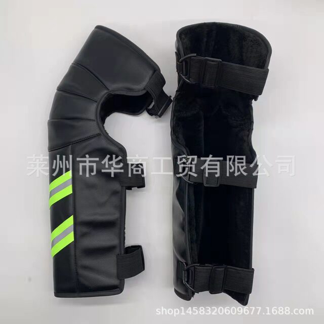New Motorcycle Knee Pads, Long Style, Electric Vehicle Knee Pads, Thickened, Windproof, Warm, with Reflective Strips
