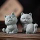 Cute and Adorable Kitten Tea Pet Ornament, Creative Animal Cat Pen Holder, Study Room Paperweight, Desktop Decoration