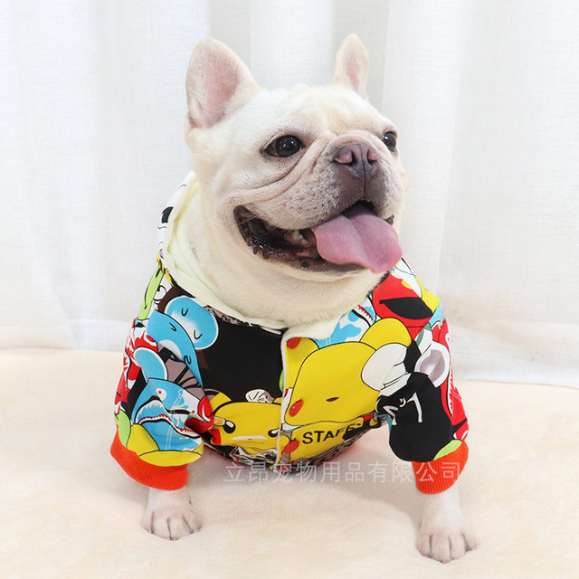 French Bulldog Sweatshirt, New Autumn and Winter Product, Fleece-Lined, Thickened, Warm Winter Dog Clothes for Fat Dogs, Bulldog, Pug Clothes