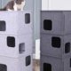 Stacking Fun Cat Maze Cat Tunnel Cat Nest Toy Climbing Frame Hide-And-Seek Hole Felt Cat Scratching Board Educational Game