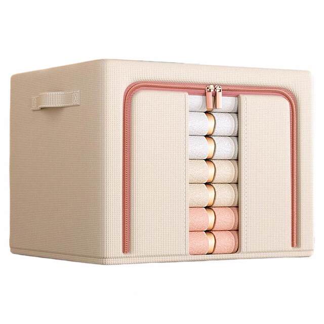 T Storage wardrobe box Household clothes Oxford fabric cotton linen quilt sorting artifact Foldable basket storage