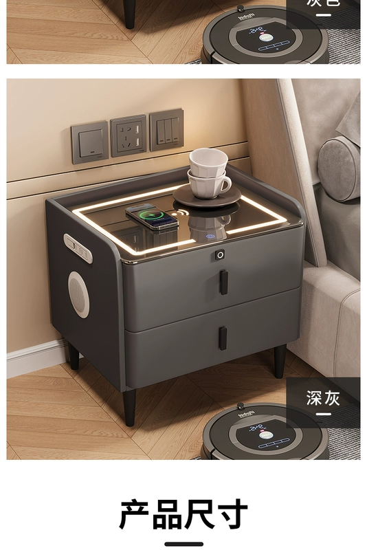 hướng dẫn lắp tab đầu giường Bàn cạnh giường ngủ thông minh Phòng ngủ bằng gỗ nguyên khối Bàn đầu giường đơn giản hiện đại Internet Người nổi tiếng Đèn đa chức năng Sạc không dây sang trọng Khóa vân tay tủ gỗ đầu giường tab đầu giường gỗ thông minh