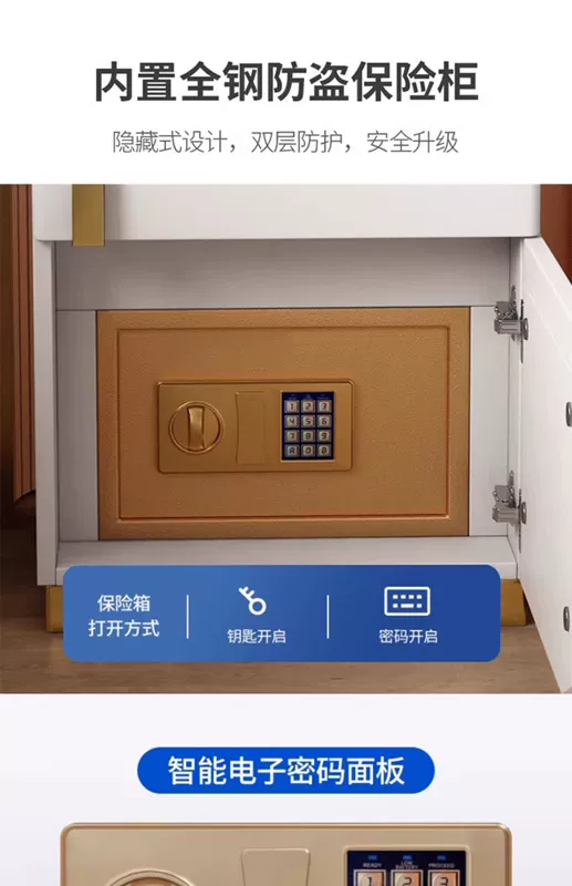 thiết kế tủ đầu giường Home Bàn đầu giường thông minh tích hợp két sắt 2024 phòng ngủ mới phòng ngủ master có khóa chống trộm đa năng hiện đại hướng dẫn đóng tủ đầu giường đôn đầu giường