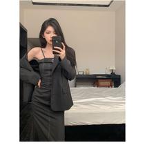 成熟御姐辣妹套装女2024年新款春秋炸街时尚西装连衣裙两件套套装