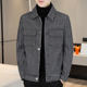 2024 Autumn and Winter Golden Mink Velvet Men's Woolen Coat Woolen Jacket Teenage Students Thickened Clothes Cardigan