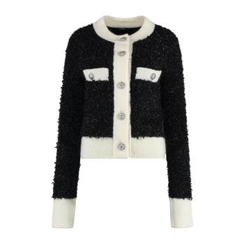 BALMAIN TEXTURED-KNIT CARDIGAN