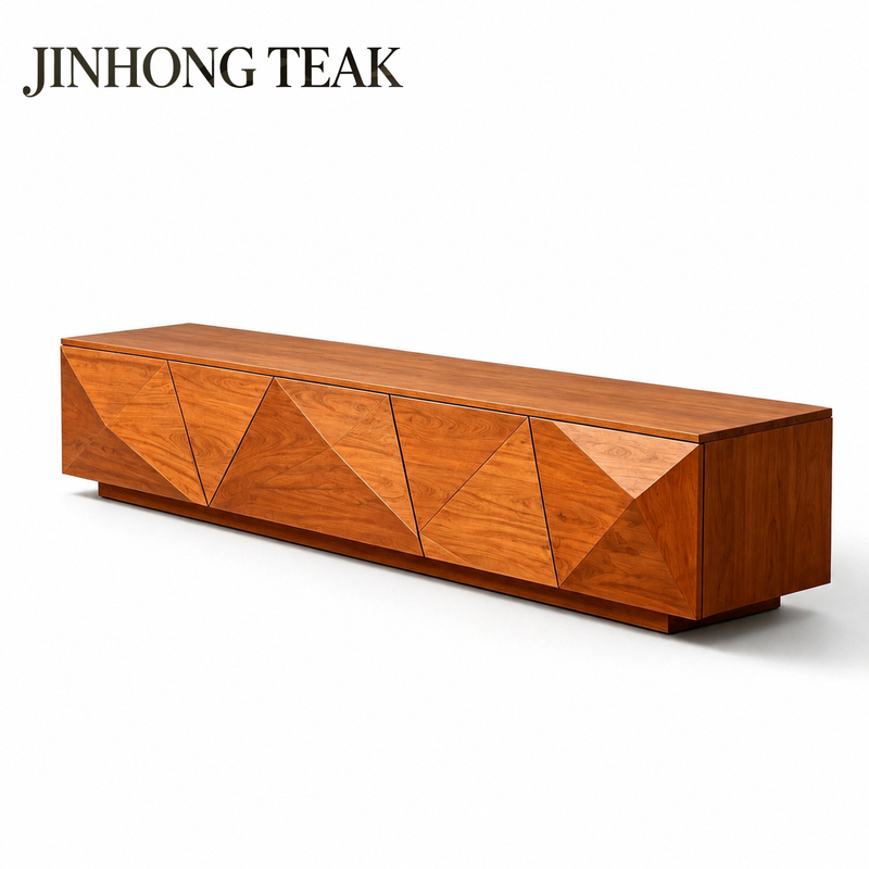Myanmar Waweng Teak Tv Cabinet, North American Black Walnut Wood, French-Style Vintage Song-Style Aesthetic Storage Cabinet Myanmar Waweng Teak Tv Cabinet, North American Black Walnut Wood, French-Style Vintage Song-Style Aesthetic Storage Cabinet