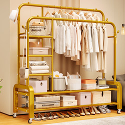 Simple Floor-Standing Clothes Rack, Thickened High-End Hanger, Multifunctional for Rental Apartments, Bedroom Coat Rack, Clothes Drying Rack, Secondary Cleaning Clothes Rack