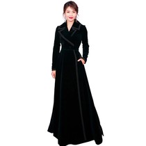 Winter Runway Designer Women Vintage Notched Collar Wrap