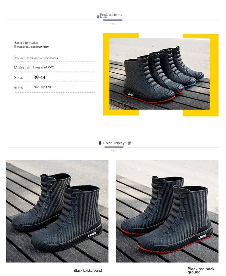 100% Waterproof Unisex Ankle Rain Boots: All Sizes - Taobao product photo 7