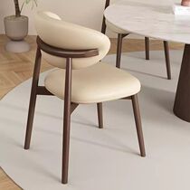 New Nordic imitation solid wood dining chair for home modern simple light luxury backrest designer hotel restaurant cream backrest chair