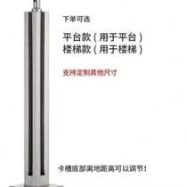 Rotating veneer stainless steel indoor and outdoor column decoration custom-made tempered glass stair handrail accessories square tube