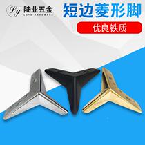 Manufacturer tripods foot new sofa footed shot black sand black bright light gold rhomboid sofa foot iron upscale tea table feet