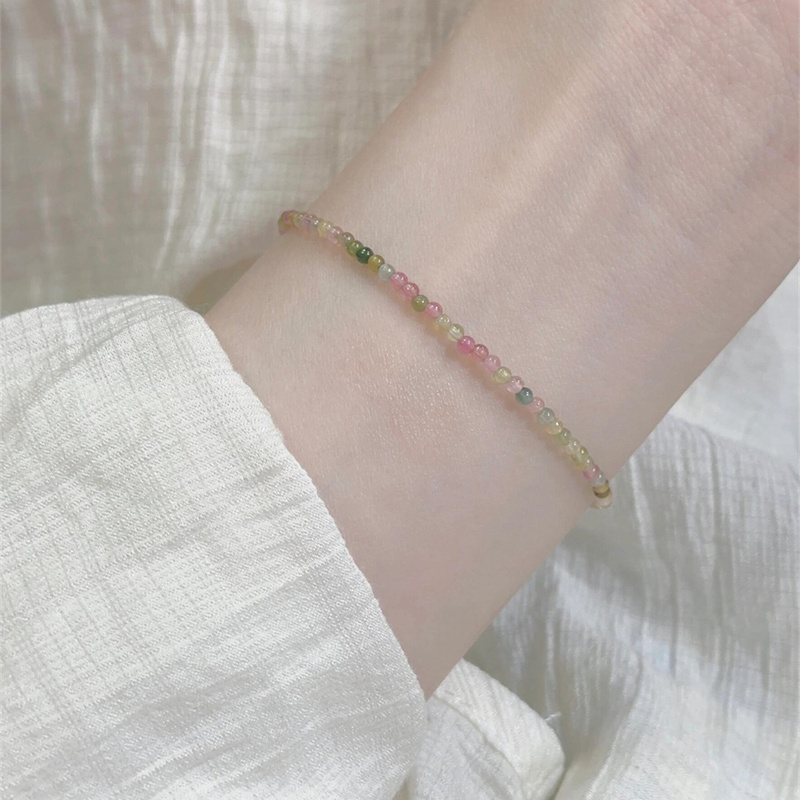 Fixoofix Colorful Candy Tourmaline Bracelet for Women, Ultra-Fine, Light Luxury, Exquisite Beaded Bracelet, Niche High-End Jewelry Fixoofix Colorful Candy Tourmaline Bracelet for Women, Ultra-Fine, Light Luxury, Exquisite Beaded Bracelet, Niche High-End Jewelry