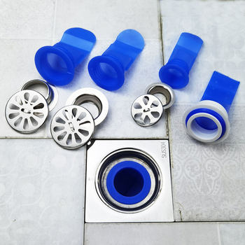 Floor drain deodorizer silicone core bathroom sewer round stainless steel washing machine anti-insect and deodorant inner core artifact