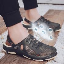 Mens rain boots beach slippers kitchen work shoes mens non-slip car wash shoes outdoor creek shoes mens waterproof shoes