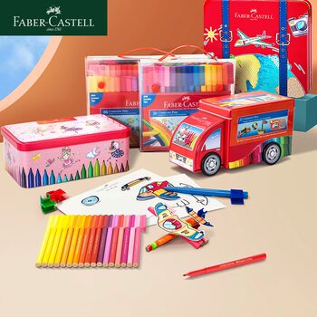German Faber-Castell Watercolor Pen Set for Kindergarten Children, Colored Pens for Drawing, Art Professional Painting, Special for Painting, Not Easy to Dirty Hands, Washable Colored Pens for Toddlers and Primary School Students, Official official store
