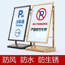 No parking warning sign at the door special parking space sign please do not pile the parking space sign the parking space is full warning column