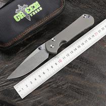 Teinte verte de grande taille Sebenza 31 couteau pliant VG10 lame TC4 titane de camping chasse de camping extérieur Outil dECD