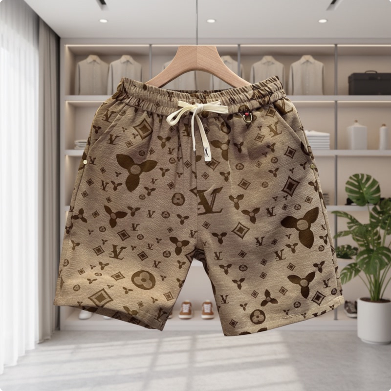 Lv Oucy Summer Men's American-Style Trendy Brand Light Luxury Simple High-End Replica Shorts from Shenzhen Nanyou