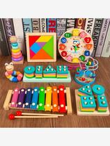 Young childrens eight-tone small xylophone player knocks on the piano 8-month-old baby educational music toy 1-2-3 years old early education