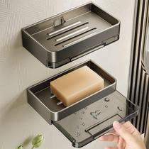 German imported soap box punch-free wall-mounted soap box shower room bathroom storage rack double-layer drain rack