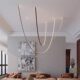 Minimalist Line Restaurant Chandelier, Creative Belt Light, Artistic Villa Living Room, Open Loft, Duplex Staircase Chandelier