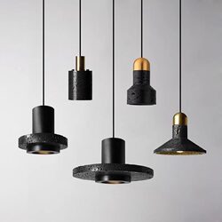 Minimalist Black Hole Stone Simple Modern Chandelier Designer Italian Restaurant Bar Bedroom Bedside Lamp Decorative Small Chandelier