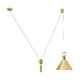 Nordic Post-Modern Dining Room Chandelier, Creative Adjustable Pulley, Minimalist Bedroom Bedside Gold Decorative Personality Chandelier