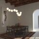 Postmodern restaurant glass ball chandelier designer necklace shape lamp creative clothing store window chandelier