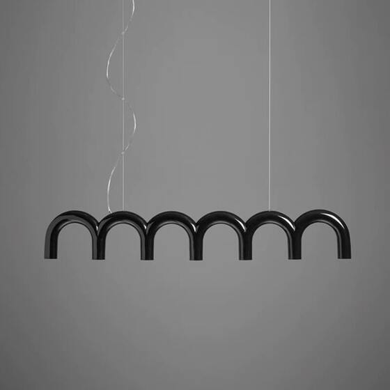 Oblure Memphis U-Shaped Restaurant Chandelier Nordic Designer Model Room Study Bar Led Strip Chandelier