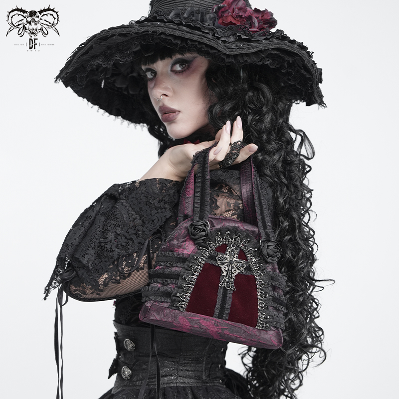 Devil Fashion Gothic Pleated Pattern Small Handbag【As29701/02】 Devil Fashion Gothic Pleated Pattern Small Handbag【As29701/02】