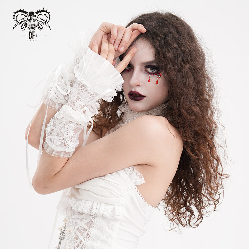 Devil fashion lace-trimmed opera gothic gloves【GE03701 GE03702】