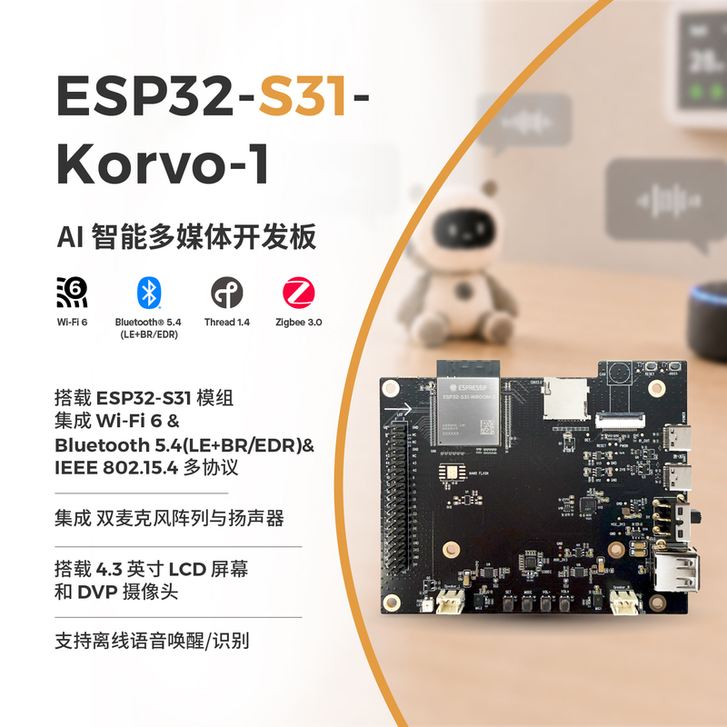 Esp32-S31-Korvo-1 Espressif Systems Ai Intelligent Multimedia Development Board