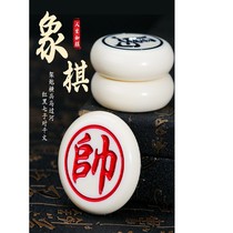 Chess with chess board Chinese chess large high-end chess pieces full set gift high-end chess board soft cloth luxury rubber chess cards