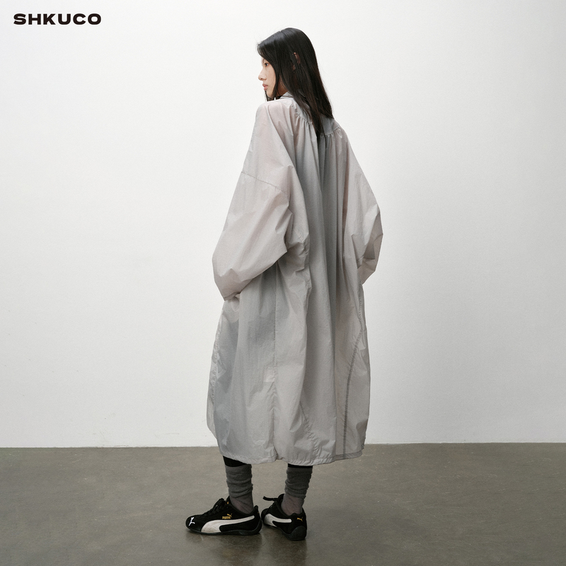Shkuco “Balloon” Upf50+ Extra Large Transparent Sun Protection Long Coat Sporty Zipper Windbreaker Shkuco “Balloon” Upf50+ Extra Large Transparent Sun Protection Long Coat Sporty Zipper Windbreaker