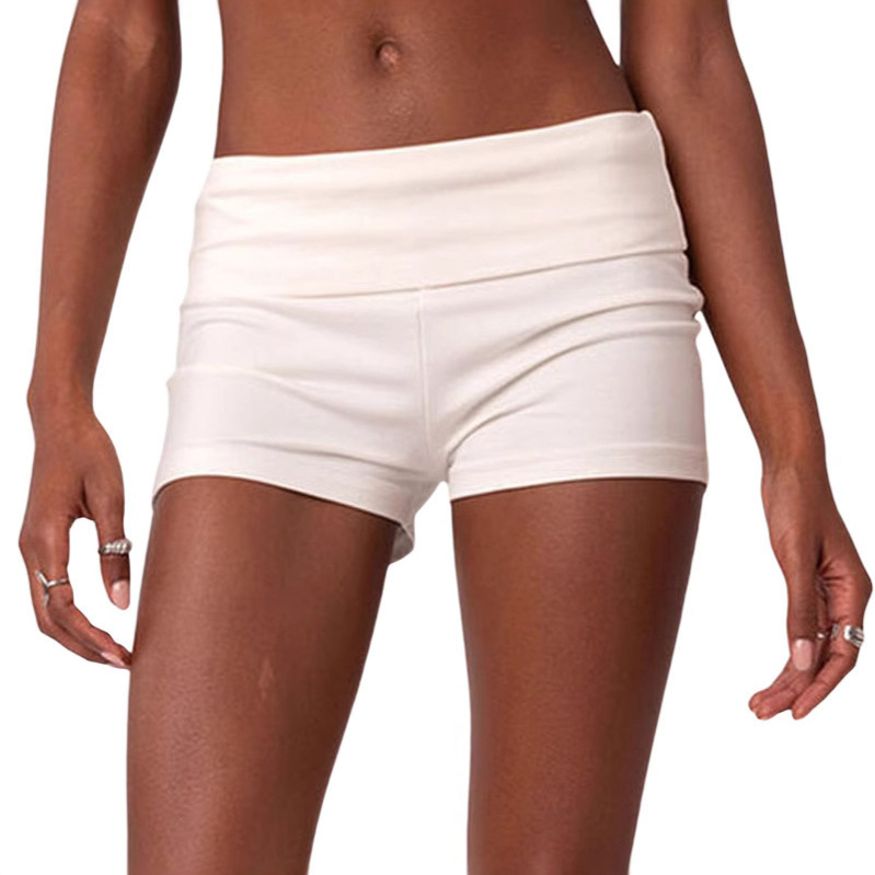 Shortsfoldovershortstightpj Low-Waisted Shorts