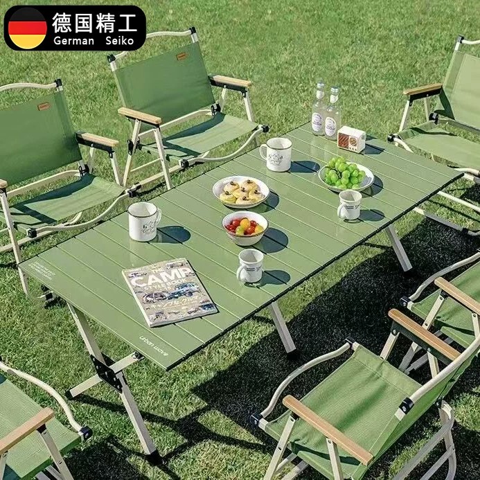 German Camping Tables and Chairs, Foldable Outdoor Tables and Chairs, Portable Egg Roll Tables, Picnic Tables, Camping Tables, Complete Set of Equipment German Camping Tables and Chairs, Foldable Outdoor Tables and Chairs, Portable Egg Roll Tables, Picnic Tables, Camping Tables, Complete Set of Equipment
