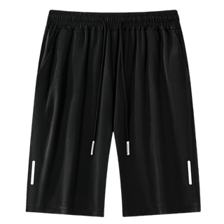 Summer ice silk shorts quick-drying breathable five-point pants for men's casual sports plus fat plus bigger fat beach pants