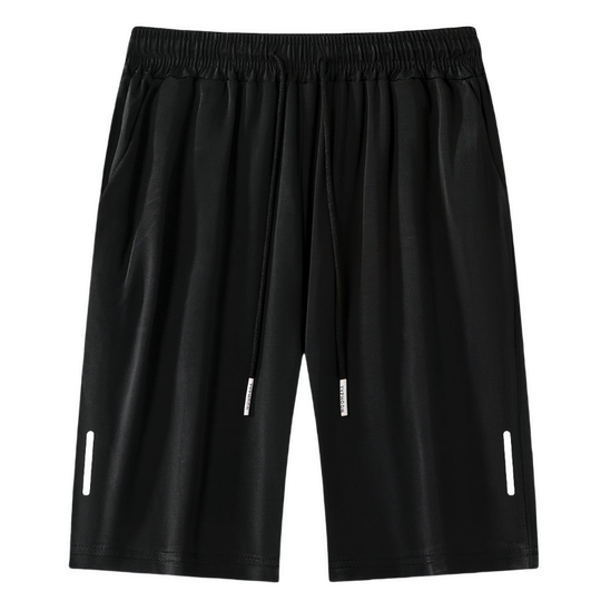 Summer ice silk shorts quick-drying breathable five-point pants for men's casual sports plus fat plus bigger fat beach pants