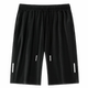 Summer ice silk shorts quick-drying breathable five-point pants for men's casual sports plus fat plus bigger fat beach pants