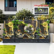 Double-sided water curtain wall villa water company lobby outdoor garden courtyard fish pond fountain rockery landscape ornaments