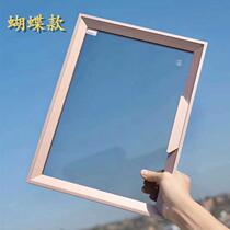 Light luxury simple extremely narrow frame aluminum alloy tempered glass door color and style customized wardrobe wine cabinet sideboard door