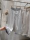 Gray and White Drawstring Wide-Leg Jeans for Women, New Summer Style, Plus Size, Slimming, Petite, Cropped Scimitar Pants