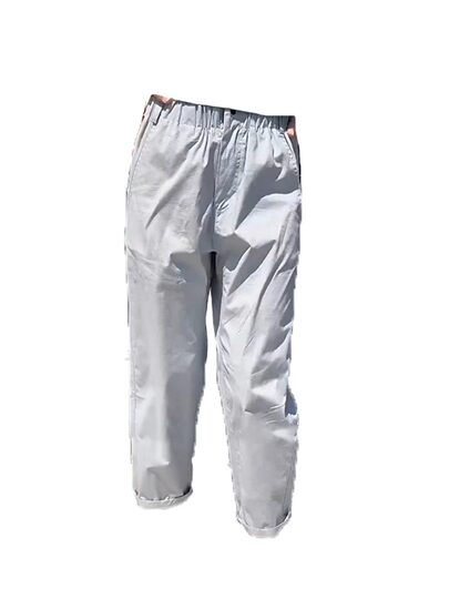 Ice Silk Quick-Drying Sports Casual Pants for Women, Summer Thin Large Size Loose High-Waisted Slimming Straight-Leg Cropped Harem Pants